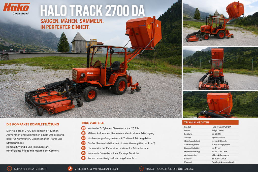 Hako Halo Track 2700 DA – Kommunalfahrzeug